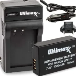 Online Ultimaxx AC/DC Rapid Home & Travel Charger with LP-E17 Extended Life Battery