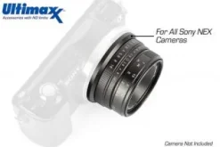 Online Ultimaxx 25mm f/1.8 Manual Lens Kit for Sony FS7, FS7M2, FS5, FS5M2K, a9, a99II, A7, A7II, A7R, A7SII, A7III, A7RIII, a6500, a6300, a6000, a5100, a5000, a3000, NEX Series & Other E-Mount Cameras