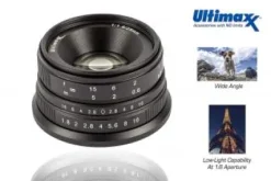 Online Ultimaxx 25mm f/1.8 Manual Lens Kit for Sony FS7, FS7M2, FS5, FS5M2K, a9, a99II, A7, A7II, A7R, A7SII, A7III, A7RIII, a6500, a6300, a6000, a5100, a5000, a3000, NEX Series & Other E-Mount Cameras