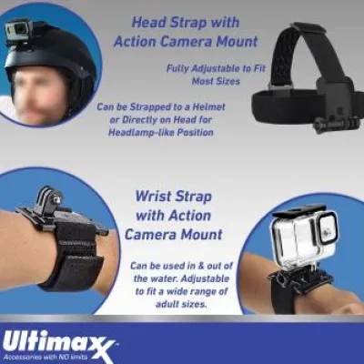 Best Ultimaxx Starter GoPro HERO11 Black Mini Bundle - Includes: 64GB Ultra MicroSDXC, Wrist & Head Straps with Action Camera Mounts, Water-Resistant Gadget Bag, Selfie-Stick & More (15pc Bundle)