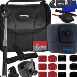 Best Ultimaxx Starter GoPro HERO11 Black Mini Bundle - Includes: 64GB Ultra MicroSDXC, Wrist & Head Straps with Action Camera Mounts, Water-Resistant Gadget Bag, Selfie-Stick & More (15pc Bundle)